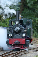 Die im Jahr 1899 gebaute Dampflokomotive HOYA zu Gast bei der Brohltalbahn.