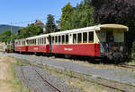 D1 und D2 Schmalspurloks der B.E.G. ziehen den Vulkanexpress von Oberzissen nach Engeln - 29.06.2019