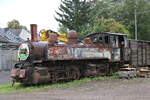 Augenscheinlich ist es noch ein weiter Weg bis zur Wiederherstellung dieser Mallet Schmalspurlok mit der Nr. 069168 ex O.B.C.  Am 20.9.2026 stand sie jedenfalls in diesem Zustand im BW Brohl des Vulkan Express.