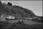 125 Jahre Brohltalbahn: Die Diesellok D5 (Typ MaK 400 BB, Baujahr 1966) f�hrt am 03.10.2026 mit einem GmP durch die Fotokurve in Weiler gen Niederzissen bergauf.