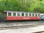 Brohltalbahn - Personenwagen 2 KL. B 26 ( ex FW B 26 ) mit Anschrift BROHLTALBAHN im Bahnhofsareal von Brohl am 03.05.2008