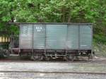 Brohltalbahn - Gterwagen / Fahrradtransportwagen BEG 117 der Brohltalbahn in Brohl am 03.05.2008