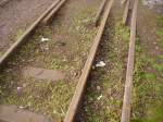 Das drei Gleis System der Brohltalbahn am 2.4.10
