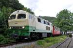 Lok D5 der Brohlatalbahn bei der Einfahrt in Brohl (25.08.2012)