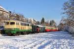 Brohltalbahn Nikolausfahrt am 08.12.2012  --  Winterimpressionen! Die D5 bei der Einfahrt nach Oberzissen  --  Weitere Fotos siehe auch in meinem http://www.Schmalspuralbum.de/ unter  Rheinland-Pfalz