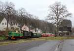 D1 der BEG beim Halt am Bf Burgbrohl am 07.12.2013