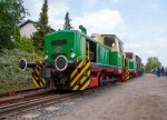 Wegen der folgenden 5,5 km langen 50 ‰ Steilstrecke ist für die Malletdampflok 11sm in Oberzissen schluss, so wurde hier am 24.05.2015 umgespannt....