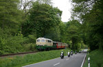 Brohltalbahn D 5 unterwegs im Brohltal in Richtung Brohl-Lützing.