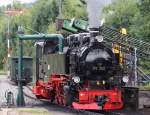 Durstige 99 785 Fichtelbergbahn in Cranzahl am 12.08.2012.