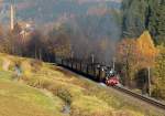 Herbstdampf am Fichtelberg, 99 785 und 99 789 hinter Hammerunterwiesenthal, 23.10.2012.