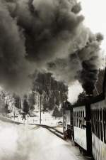 Unterwegs in Richtung Cranzahl mit krftiger Rauchfahne [07.03.2013]