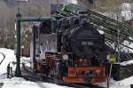 Bahnhof Cranzahl, nachfllen der Betriebsstoffe [07.03.2013]