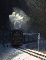 99 1772-5 mit einem Personenzug nach Cranzahl.