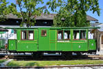 Ein 1887 von MAN gelieferter Personenwagen, 1. & 2. Klasse Gepäckraum der Chiemseebahn, so gesehen Mitte August 2020 in Prien.