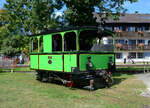 Die Dampflok f�hrt in Richtung Depot.