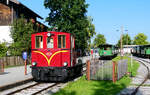 Nach unserer Fahrt mit der Chiemseebahn konnte das Umfahrman�ver im Bahnhof beim Hafen bestens verfolgt werden.