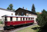 VT137 322 fhrt in den Bahnhof Oschatz-Sd ein.