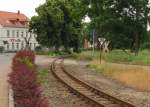 Ein Bahnbergang an der Dllnitzbahn in Oschatz; 09.06.2011