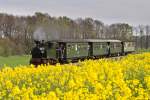 Die IK No.54 kurz vor der Einfahrt in den Bahnhof Glossen am 29.04.2012.