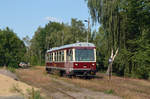 137 515 erreicht am 12.09.20 von Nebitzschen kommend den Endbahnof Kemmlitz.