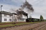 Die IK No.54 verlt den Bahnhof Mgeln in Richtung Glossen am 29.04.2012.