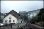 99749 rangiert am 2.9.1995 im Bahnhof Oberwiesenthal.