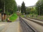 Das Ende der Fichtelbergbahn im Bf Oberwiesenthal; 13.09.2011