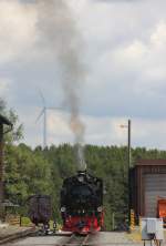 99 785 Fichtelbergbahn in Oberwiesenthal am 12.08.2012.