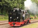 99 785 Fichtelbergbahn in Cranzahl am 12.08.2012.