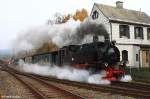 SDG 99 785 vor Zug 1007 nach Oberwiesenthal, Fichtelbergbahn KBS 518, fotografiert bei der Ausfahrt Cranzahl am 24.10.2012