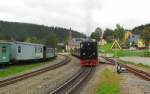 SDG 99 785 als SDG 1004 von Kurort Oberwiesenthal nach Cranzahl, am 13.09.2011 in Hammerunterwiesenthal.