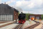 99 785 Fichtelbergbahn in Oberwiesenthal am 12.08.2012. 