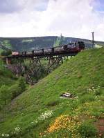 99 1788 mit Zug 14314 auf dem Oberwiesenthaler Viadukt (26.