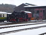 99 1777-4 im Bahnhof Oberwiesenthal.