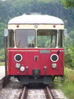 Treibwagen T33 im Haltepunkt und vorlufingen Endpunkt der Hrtsfeld Bahn, Sgnmhle Hp.