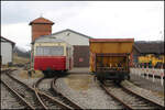 Am 18.3.2025 standen diverse Fahrzeuge im Freigelände der Härtsfeld Museums Bahn HMB in Neresheim.