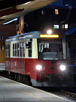 Der Triebwagen 187 017-9 nach der morgendlichen Ankunft am Bahnhof Nordhausen.