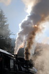 Als kombinierter Rauch-Dampf-Sonnenfilter fungiert am 15.02.2015 Dampflok 99 6001 im Bahnhof Eisfelder Talmühle! Schade, daß es gerade keine Sonnenfinsternis gab, die wäre bestimmt sehr