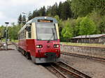 187 017-9 bei der Einfahrt in den Bahnhof Alexisbad am 21. Mai 2019 zur Weiterfahrt in Richtung Harzgerode.