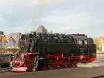 99 222 im Bereich des Bahnhof Wernigerode am 01. November 2017.