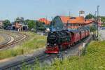 99 7234-0 HSB Ausfahrt Wernigerode, am 07.07.2015.