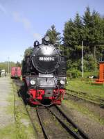 99 6001-4 der Selketalbahn im Bhf Hasselfelde am 24.5.03         