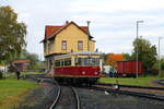 Triebwagen 187 011 am Morgen des 23.10.2016 im Bahnhof Wernigerode.