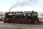 Die Lok 99236 der Harzer Schmalspurbahn am Bahnhof Wernigerode