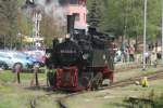 99 5906 beim Umsetzen in Alexisbad; 28.04.2007