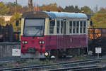 Der Triebwagen 187 016-1 Ende September 2018 am Bahnhof Nordhausen.