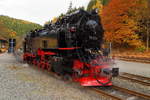 99 234 am 21.10.2018 auf Umsetzfahrt im Bahnhof Eisfelder Talmühle.