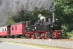 99 5906 bei der Fahrt nach Harzgerode; 08.07.2007