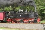 99 5906 macht sich mit Volldampf auf den Weg nach Harzgerode; 08.07.2007