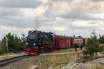 99 7237-3 auf den letzten Metern zum Bahnhof Brocken.
